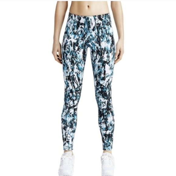 Nike Pants - Nike Women's Abstract Blue and Black Leggings